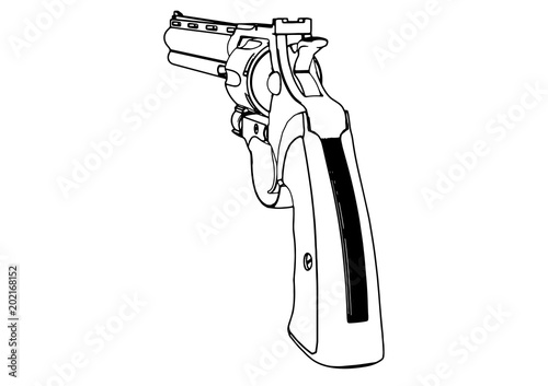 outline of a gun vector.