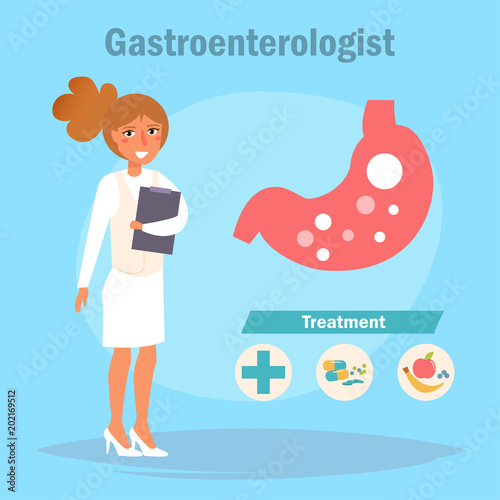Gastroenterologist Vector. Cartoon. I