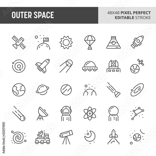 Outer Space Vector Icon Set