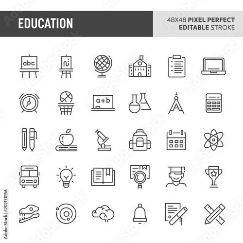 Education Vector Icon Set