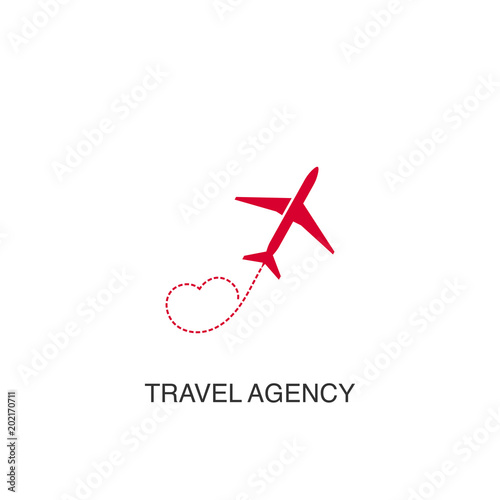 Airplane vector design element, logo, travel agency concept