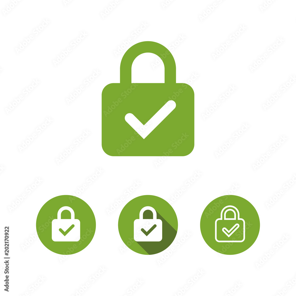 Simple Web Security Lock Icon vector Simple Web Security Lock Icon vector