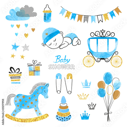 Baby Shower Boy set. Collec...
