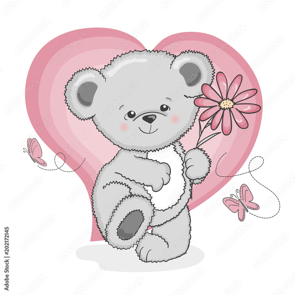 Teddy Bear. A vector illustration of a cute cartoon teddy bear 14325856  Vector Art at Vecteezy