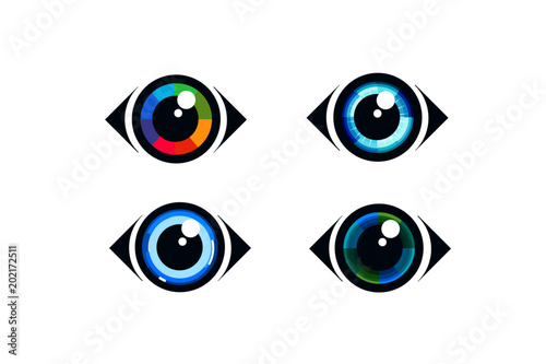 Eye icon - eye symbol. flat eye sign vector