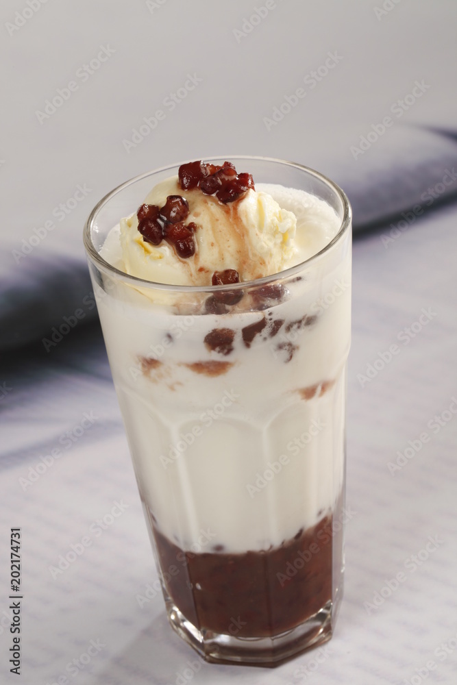 red bean milk shake red bean milk shake