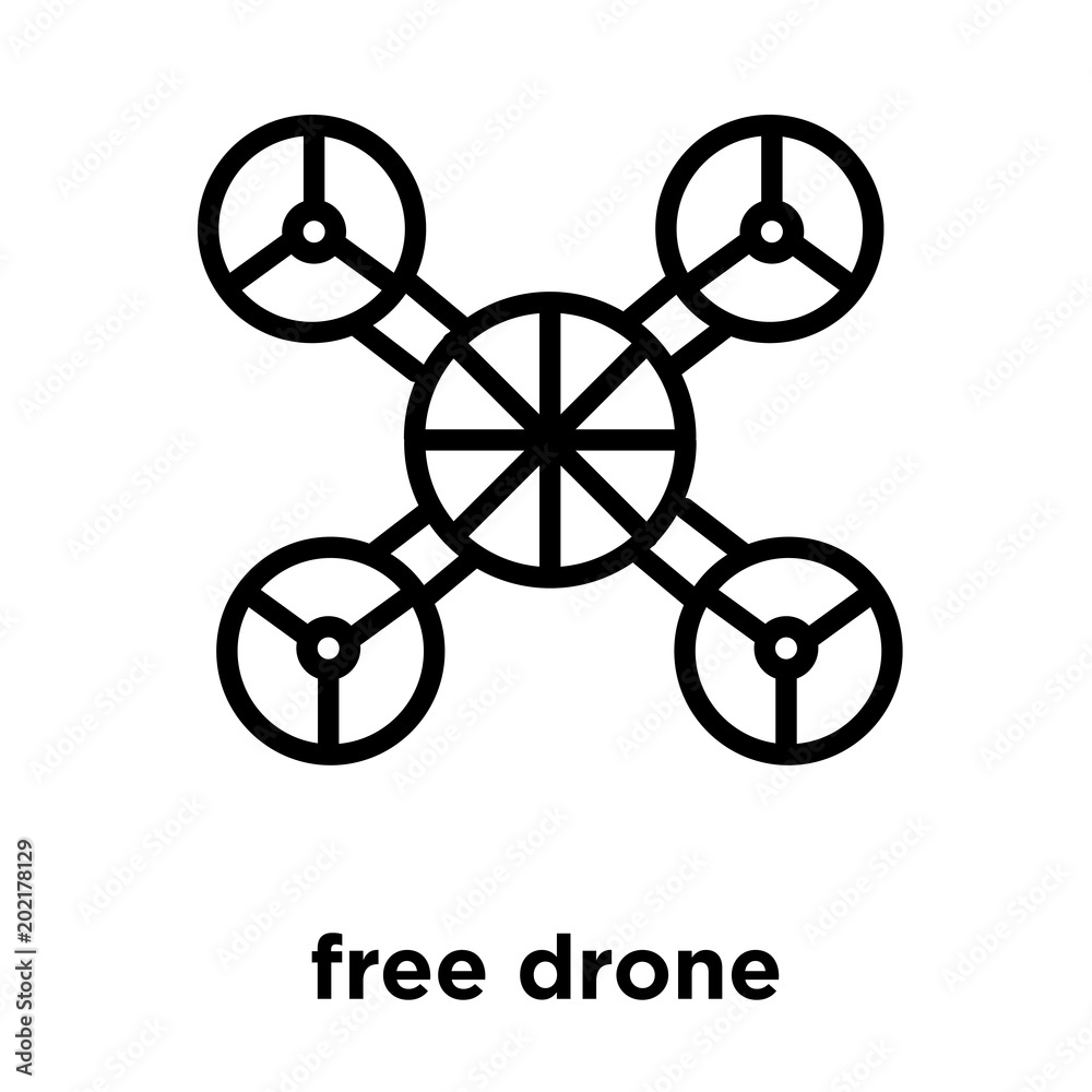 Fototapeta premium free drone icon isolated on white background