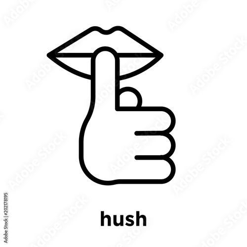 hush icon isolated on white background