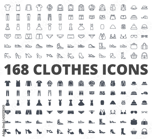 Clothes line silhouette icon vector pack