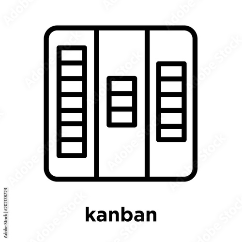kanban icon isolated on white background
