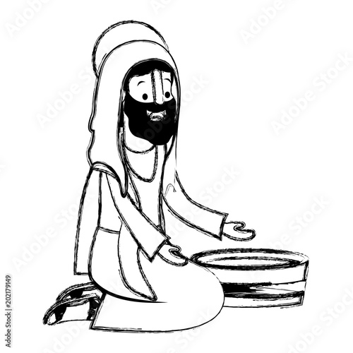 apostle of Jesus character vector illustration design