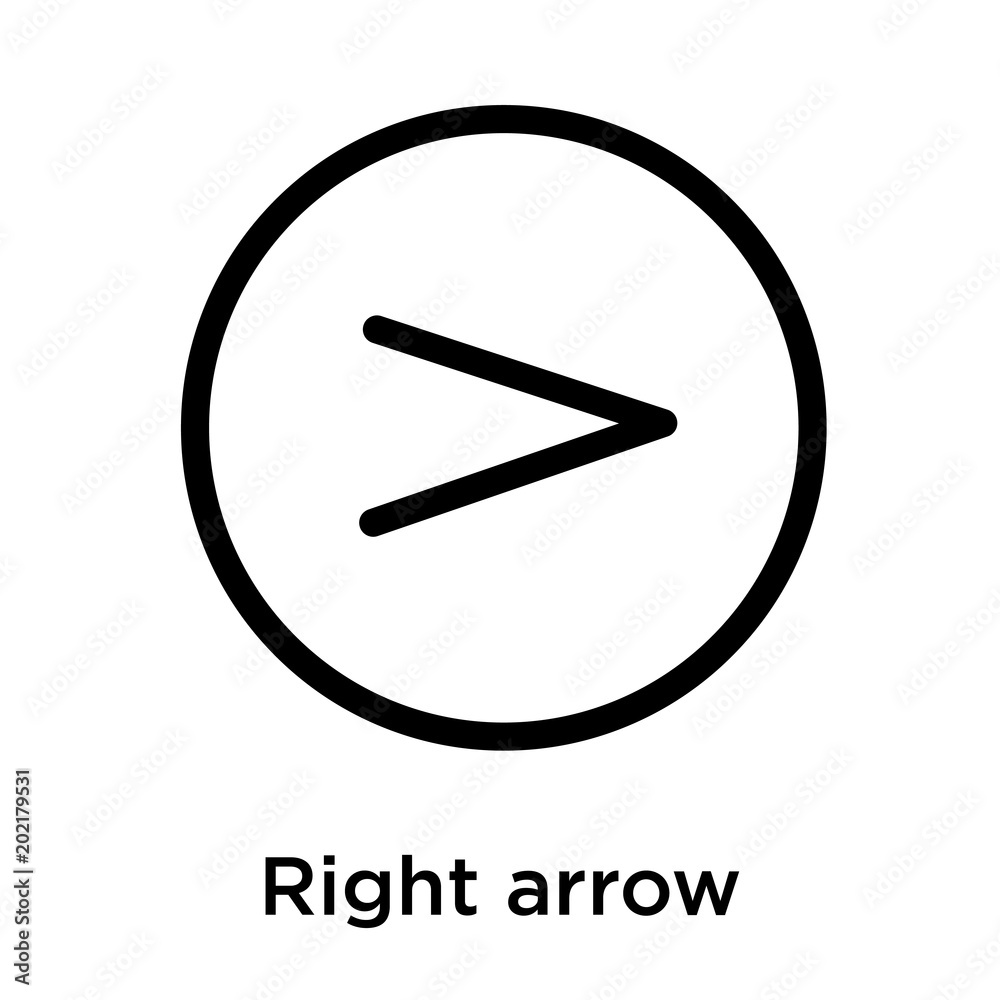 Right arrow icon isolated on white background Right arrow icon isolated on white background