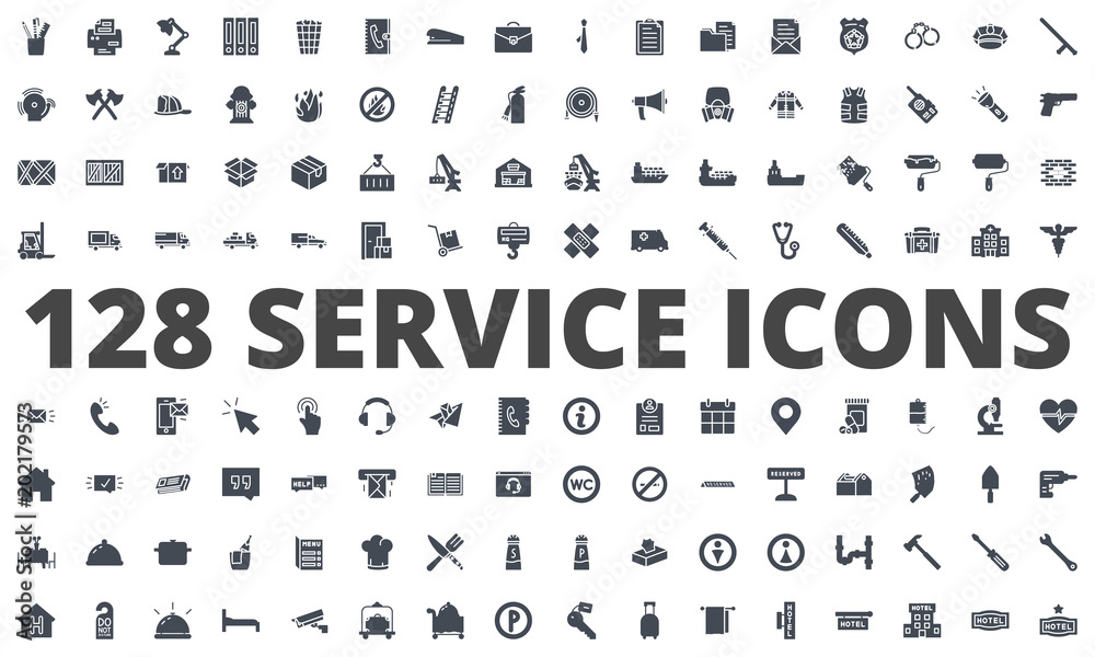 Service silhouette icon vector