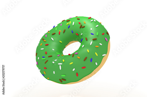 Green 3D Donut
