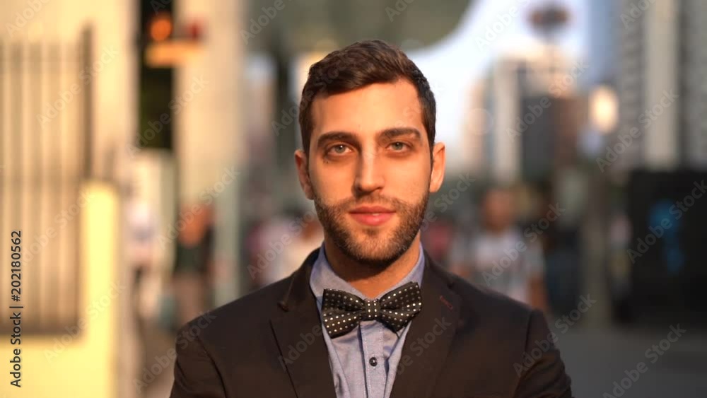 Young Business Man Portrait at City Street