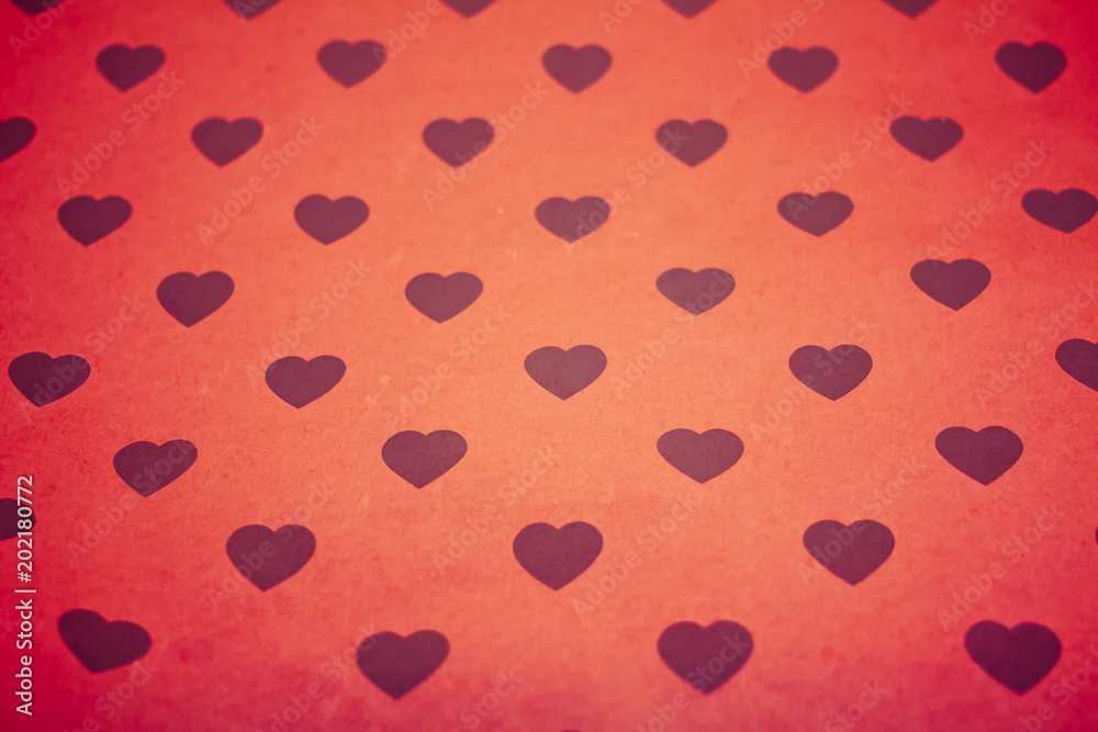 Valentine heart shaped paper background red easy