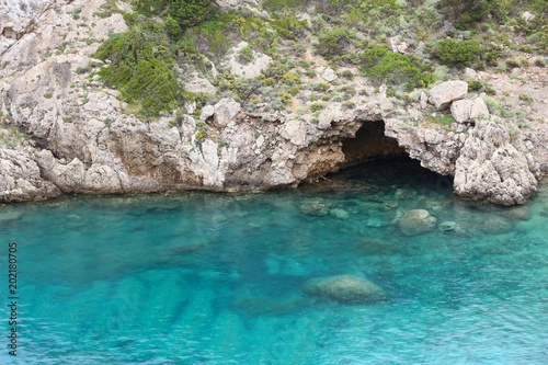 Corfu sea cave
