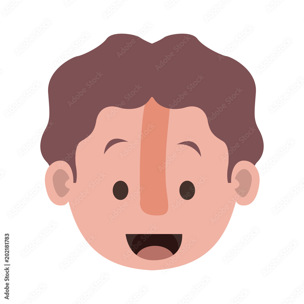 young man head character vector illustration design young man head character vector illustration design