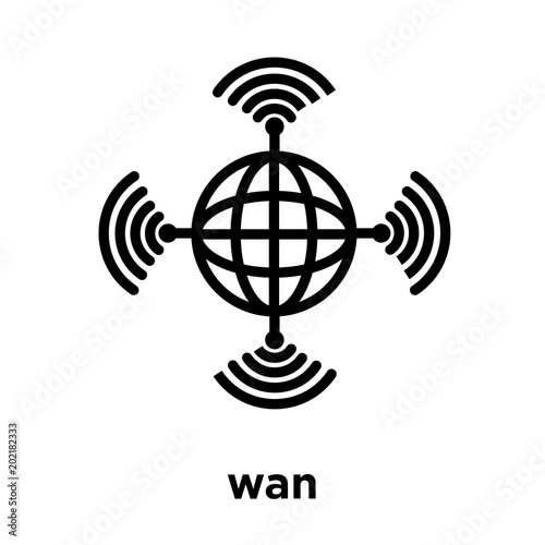 wan icon isolated on white background