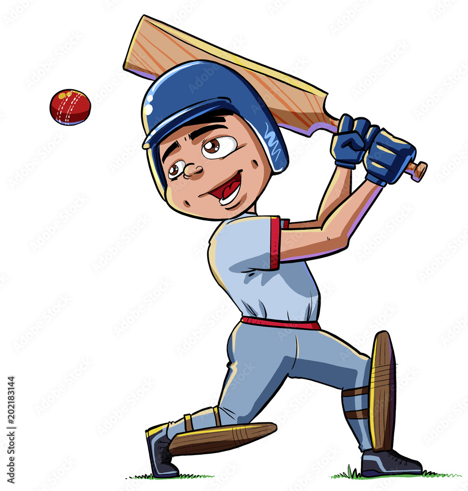 Cricket Cartoon Child Stock Illustration | Adobe Stock