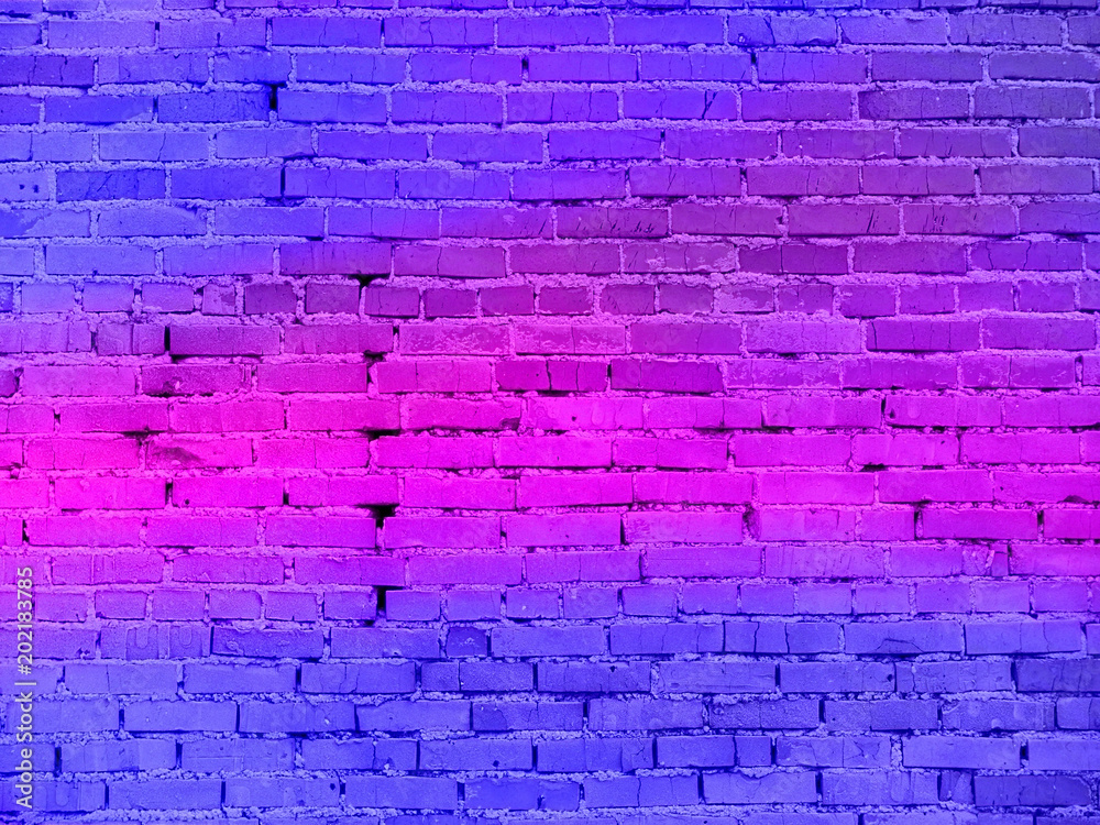 real neon light on the brick wall real neon light on the brick wall