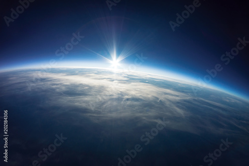 Near Space photography - 20km above ground / real photo photo