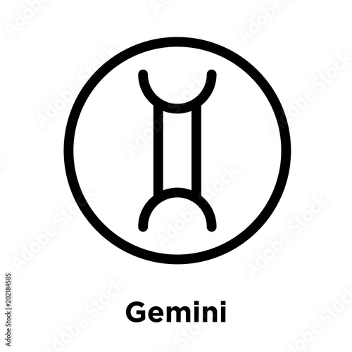 Gemini icon isolated on white background