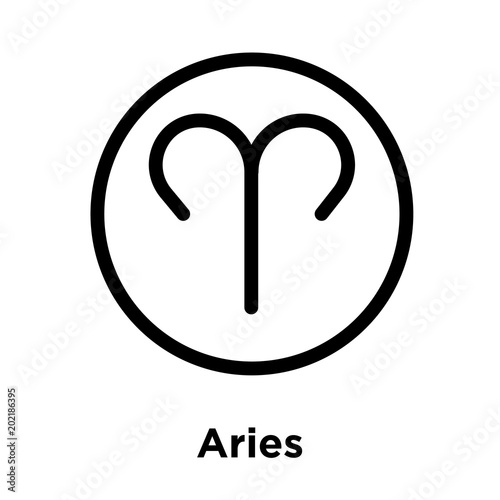 Aries icon isolated on white background