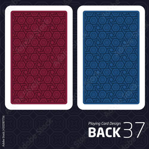 Card Back Abstract Pattern Background Underside photo