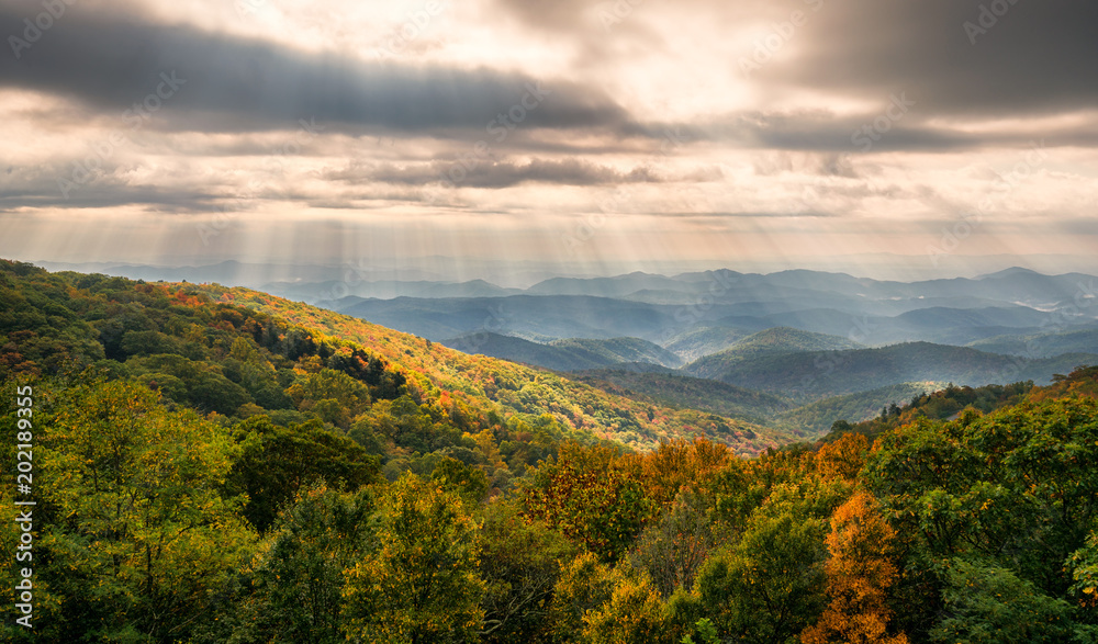 Autumn Morning light on the Blue Ridge Parkway