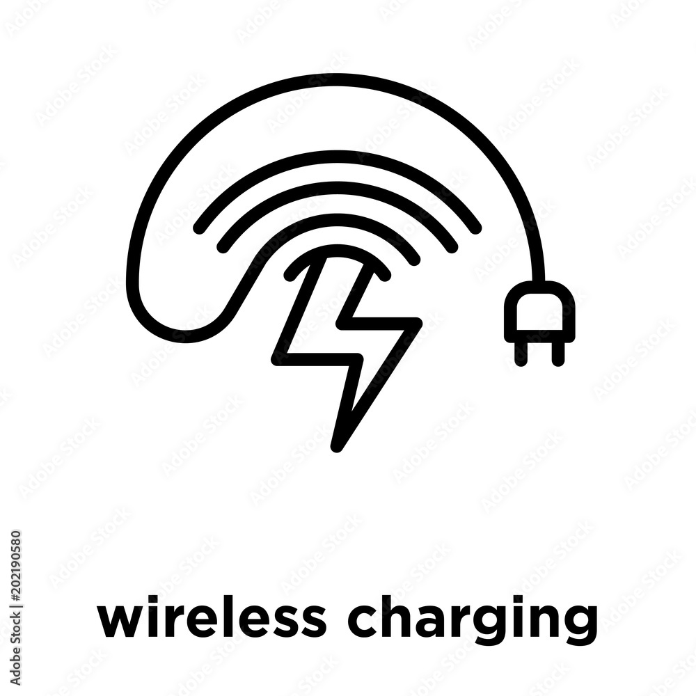 wireless charging icon isolated on white background wireless charging icon isolated on white background