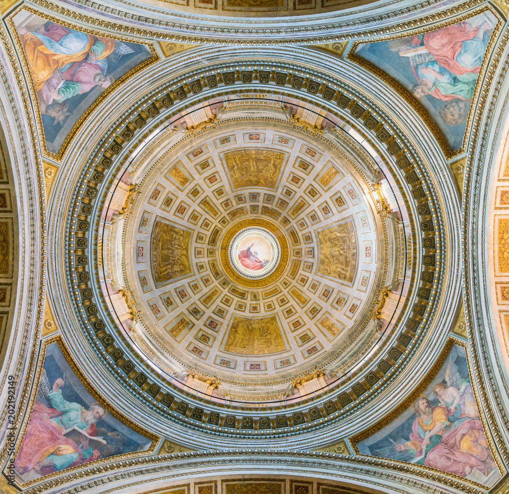 The dome with the four evangelists by Giovanni Battista Ricci and 