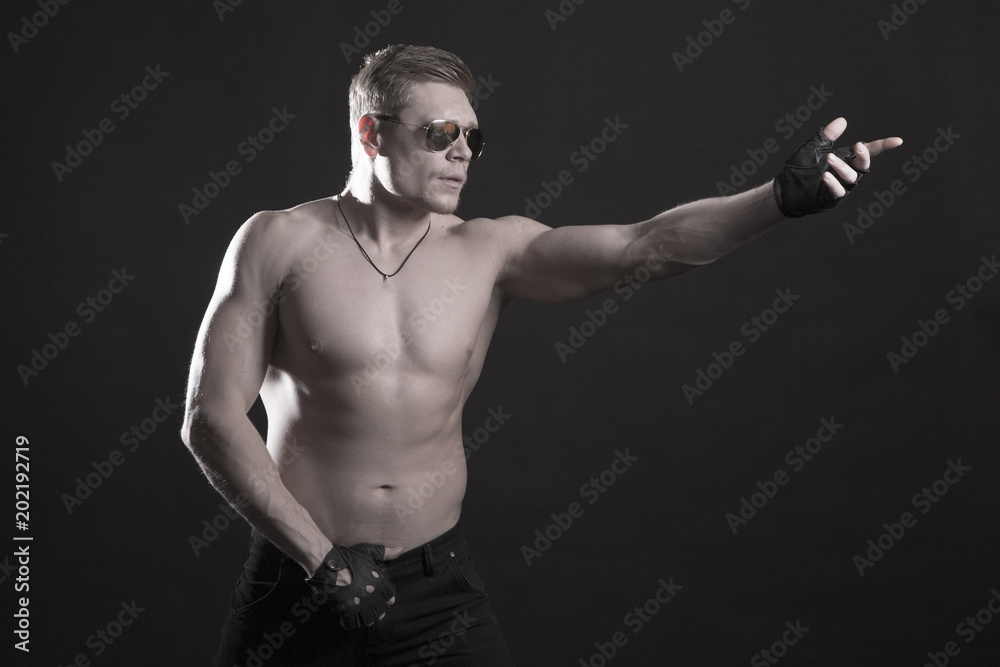 Strong athletic person, bodybuilder. Strong athletic person, bodybuilder.