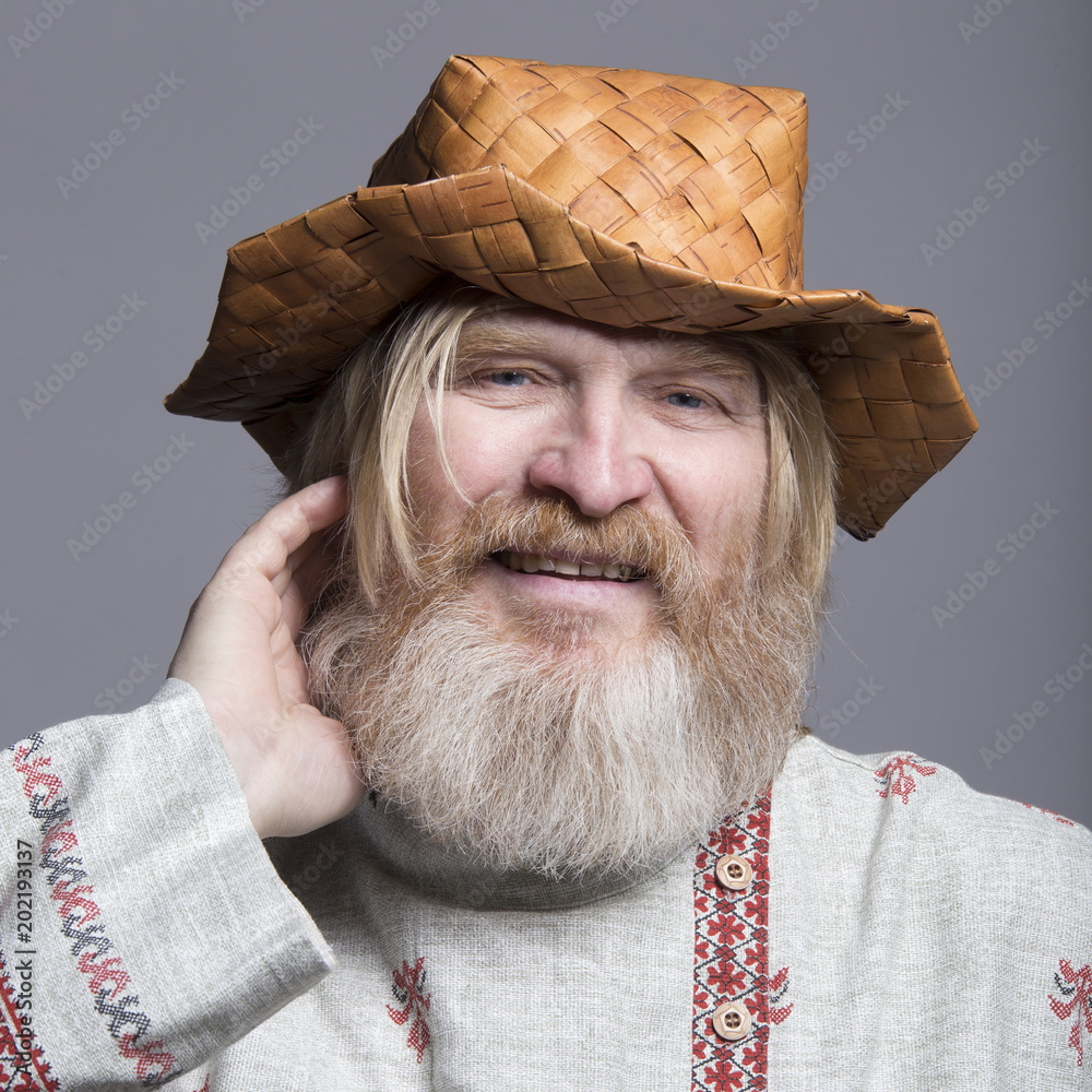 Slavic bearded painted shirt and 