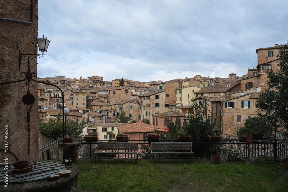 View of Siena city, Italy