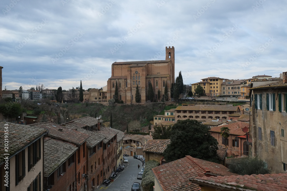 View of Siena city, Italy