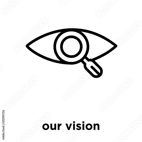 our vision icon isolated on white background