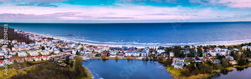 Panorama Luftbild von Bansin im Monat März  photo