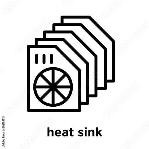 heat sink icon isolated on white background