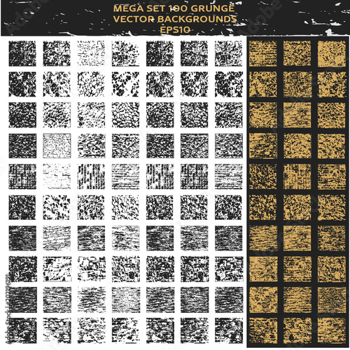 Mega Set 100 Grunge Vector Backgrounds