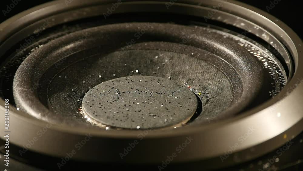 Abstract Background of Subwoofer Moving Fast with Glitter Abstract Background of Subwoofer Moving Fast with Glitter