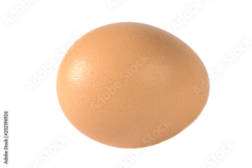 boiled egg in a shell on a white background
