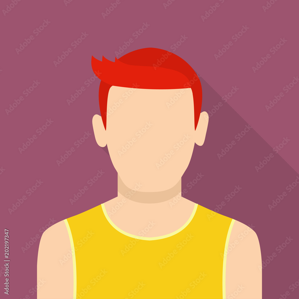 Young man icon. Flat illustration of young man vector icon for web Young man icon. Flat illustration of young man vector icon for web
