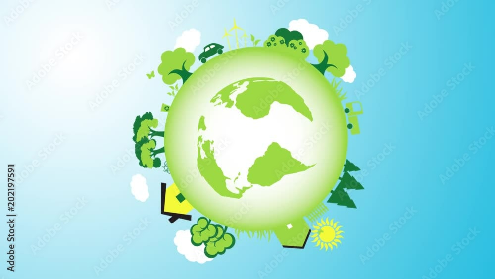 Animação com o planeta terra rodando