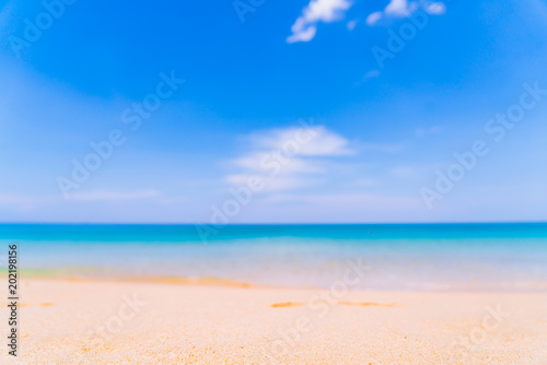 abstract blur and defocus tropical beach and sea in paradise island