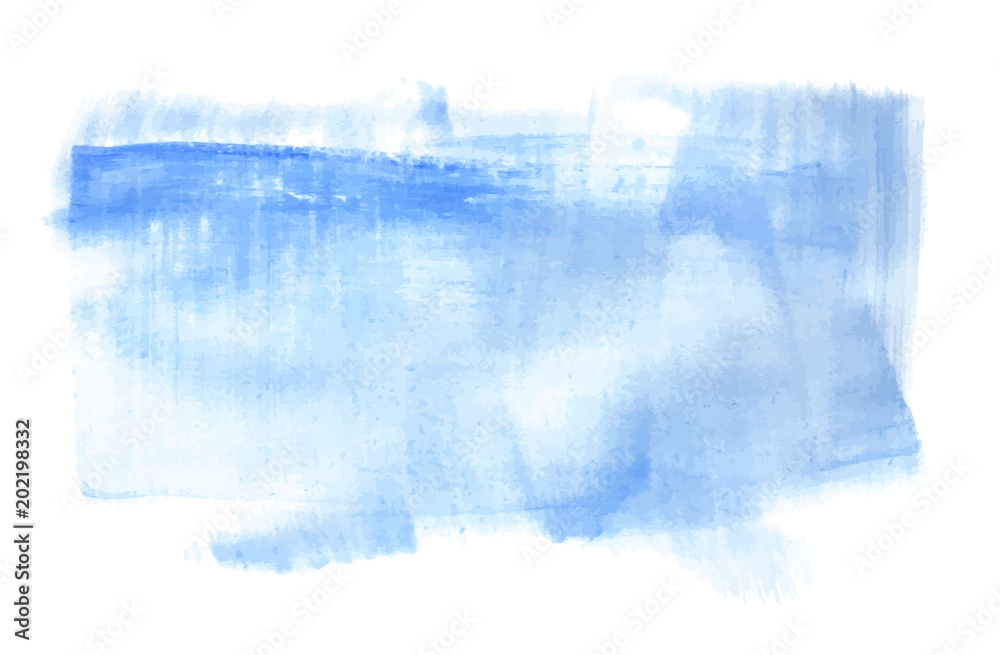 Obraz Vector blue paint smear stroke background. Abstract acrylic textured art illustration. Wet and Dry Acrylic Texture Paint Stain Illustration. Hand drawn brush strokes vector backdrop. Acrilyc strokes.