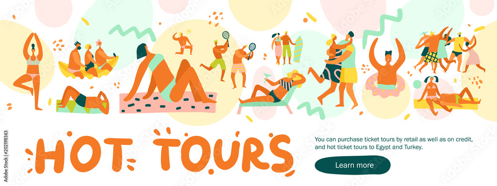 Flat Vacation Banner