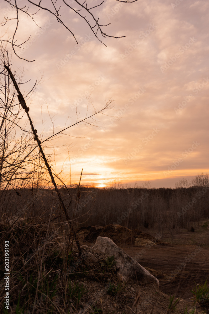 Fototapeta premium Meadow sunrise
