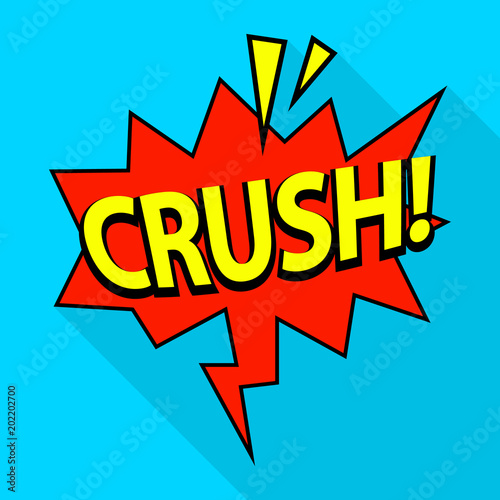 Crush icon. Pop art illustration of crush vector icon for web