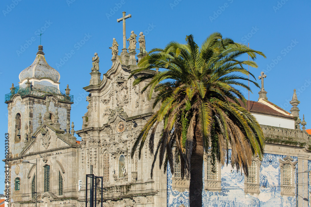 The Church Igreja do Carmo dos Carmelitas in Ribeira - the old town of  Porto, Porugal